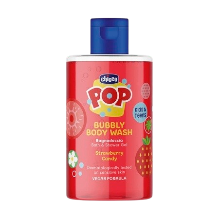Gel de dus spumant cu aroma de bomboane cu capsuni POP