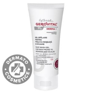 Gel spalare pentru piele cu roseata si scuame H3 Derma+