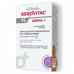 Gerovital H3 Derma+ Fiole cu ser concentrat antirid Hyaluron filler 6%  10 fiole x 2 ml