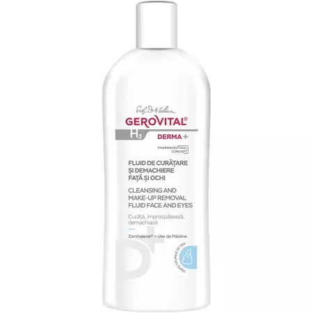 Gerovital H3 Derma+ Fluid de curatare si demachiere fata si ochi