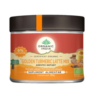 Golden Turmeric latte mix amestec instant cu 6% Curcumina Organica