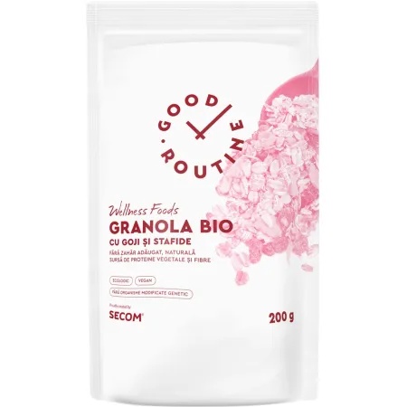 Granola Bio cu goji si stafide 200g Good Routine