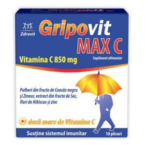 Gripovit Max C 10 plicuri Zdrovit