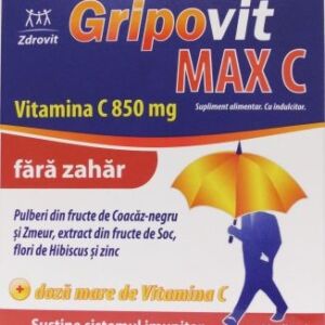 Gripovit Max C fara zahar 10 plicuri Zdrovit