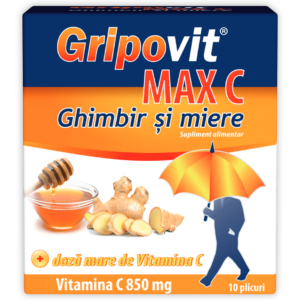 Gripovit Max C ghimbir si miere