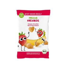 Gustare crocanta cu banane si capsuni Bio