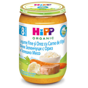 HIPP ECO Orez cu morcov si vitel