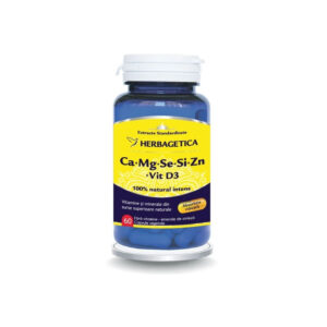 Herbagetica Ca+Mg+Se+Si+Zn cu Vit D3  60 capsule