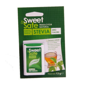 Indulcitor natural pe baza de extract din frunze de Stevia (Sweet & Safe) 200 tablete