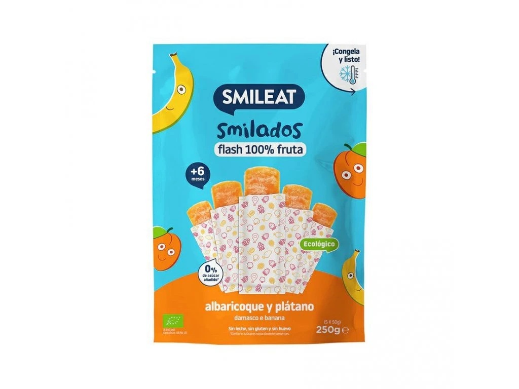 Inghetata BIO 100% fructe pentru congelare caise si banane 6M+