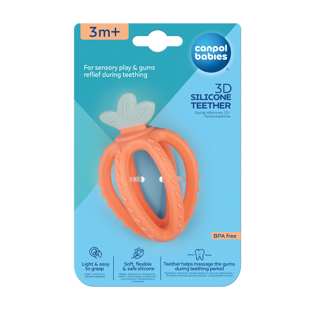 Jucarie dentitie din silicon in forma de capsuna 80/400_ORA