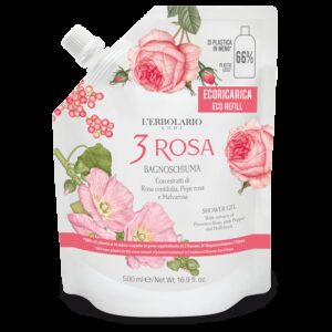 L'Erbolario 3 Rosa Eco Refill Gel de dus