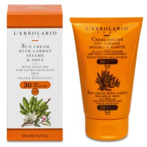 L'Erbolario Crema Sun cu morcov + susan si karite SPF30