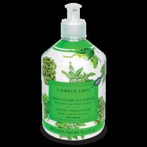 L'Erbolario Spuma de baie pentru maini si corp Leaves Fresh Foam Editie Limitata 047