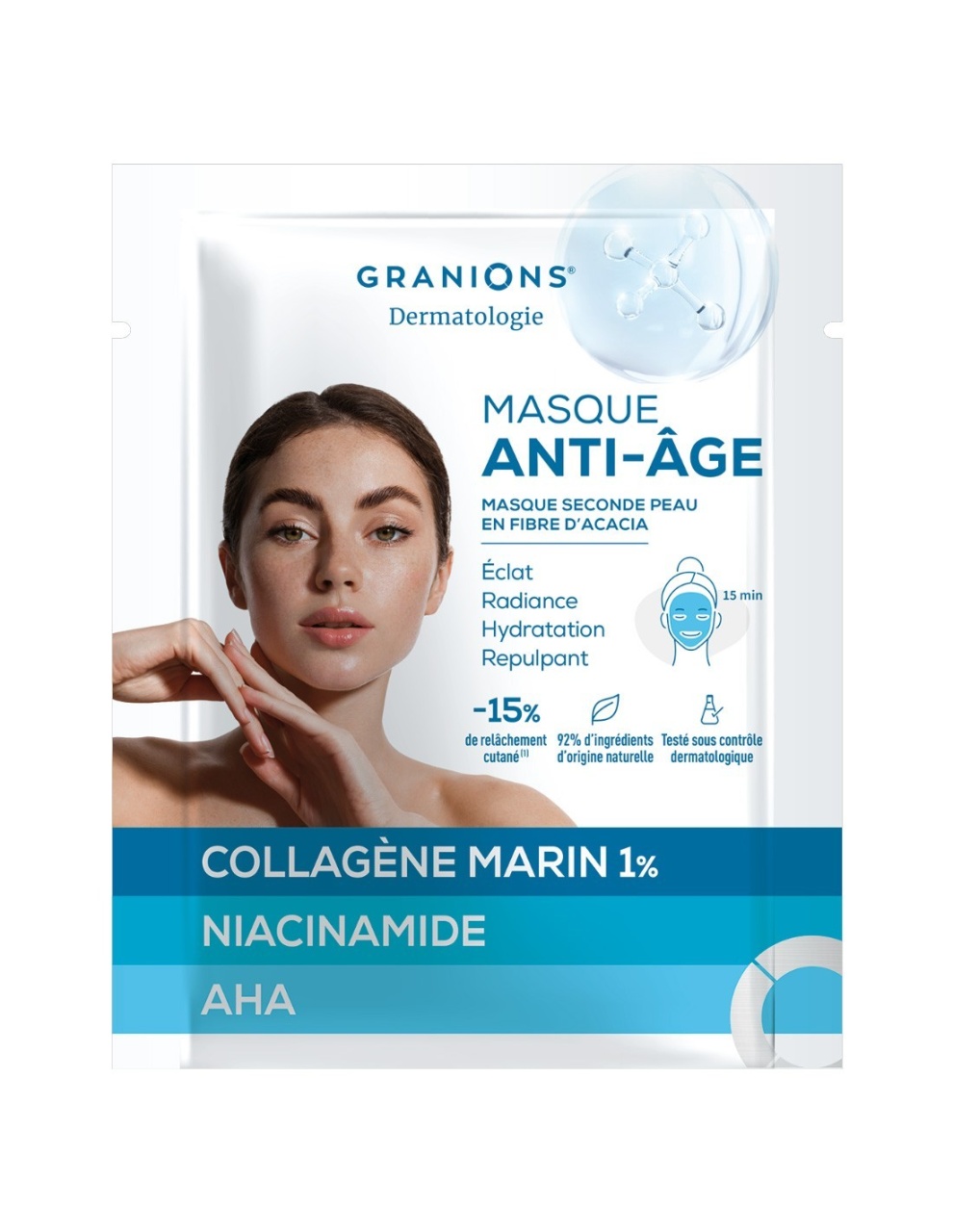 LGN Mască de Față Anti-Îmbătrânire Radiance – 3 bucăți