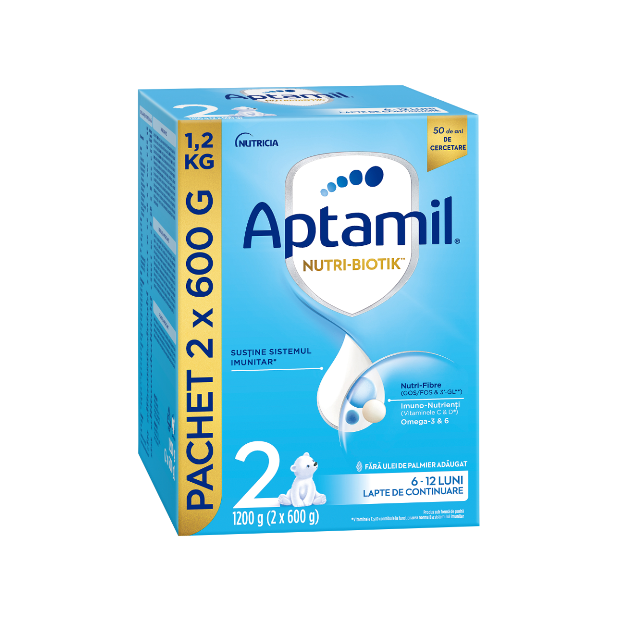 Lapte de continuare pentru 6-12 luni NUTRI-BIOTIK 2
