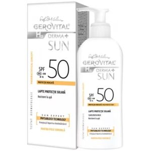 Lapte pentru protectie solara SPF 50 Gerovital H3 Derma+ Sun
