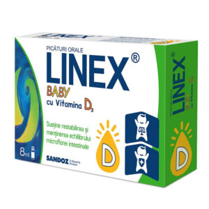 Linex Baby cu Vitamina D picaturi 8ml Sandoz