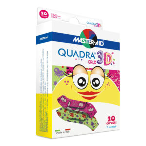 MASTER-AID Plasturi fetite Quadra 3D Girls x20 buc
