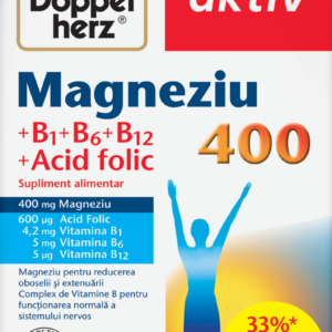 Magneziu 400 + B1 + B6 + B12 + Acid Folic