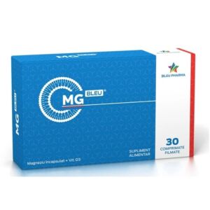 Magneziu incapsulat + Vitamina D3 Bleu – 30 comprimate