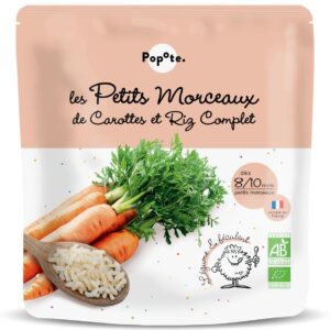 Mancare cu morcovi si orez brun 8-10 luni Bio