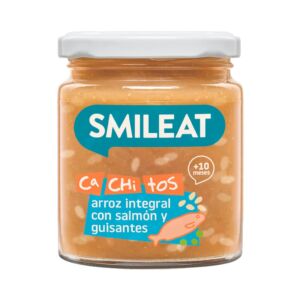 Mancare din somon cu mazare si orez integral +10 luni Bio