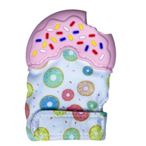 Manusa pentru dentitie cu model cookie pink