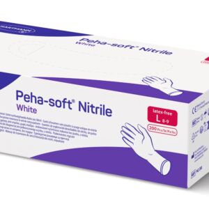 Manusi nepudrate nitrile albe XL Peha Soft