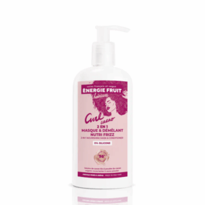 Masca balsam 2 in 1 pentru par ondulat cret sau frizzy cu Unt de cacao organic si Pudra de cacao
