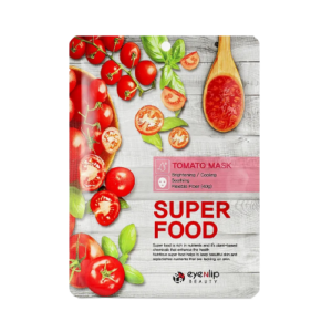 Masca de fata racoritoare pentru stralucire cu rosie