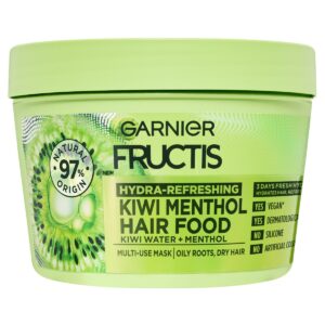 Masca de par hidratanta pentru radacini grase si varfuri despicate Fructis Hair Food Kiwi