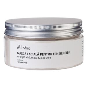 Masca faciala pentru ten sensibil cu argila alba + maca si aloe vera