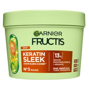 Masca pentru par neted si stralucitor Fructis Keratin Sleek