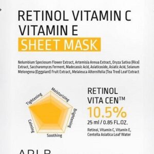Masca tip servetel Retinol Vitamina C VItamina E Sheet