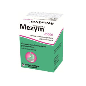 Mezym Forte 25000  x 20 comprimate gastrorezistente