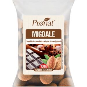 Migdale invelite in ciocolata cu lapte si scortisoara