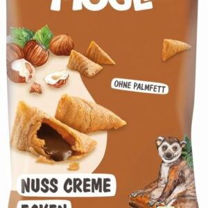 Mini pernute crocante umplute cu crema de cacao si alune (40%) Eco