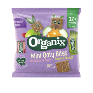 Minibatoane cu ovaz + mere + portocale si zmeura +12 luni Bio