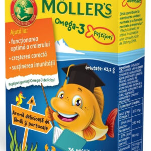 Moller's Omega3 cu 36 Pestisori Gumati Aroma Cola