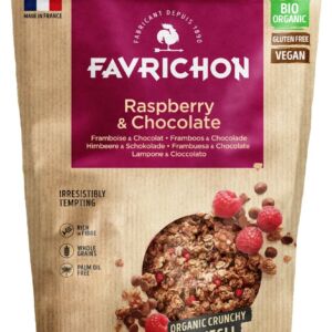 Musli bio crocant cu zmeura si ciocolata