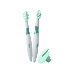 NUK Set 2 perii masaj gingii + inel protectie