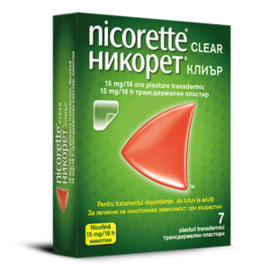 Nicorette Clear Patch 15mg/16h x 7 plasturi transdermici