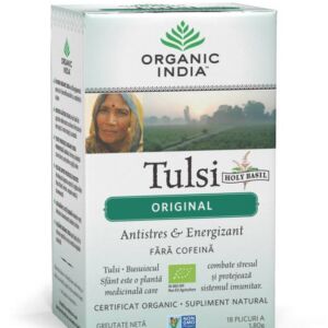 ORGANIC INDIA Ceai Tulsi (Busuioc Sfant) Antistres Natural