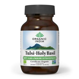 ORGANIC INDIA Tulsi (Busuioc Sfant) | Minte Calma & Ingrijire Sistem Respirator