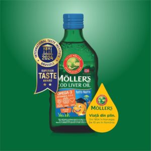 Omega 3 ulei ficat de cod aroma tutti-frutti