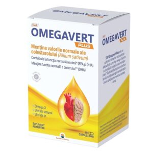 Omegavert Plus Omega 3 cu Usturoi si Ulei de In