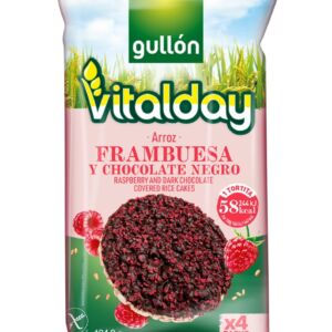 Orez expandat fara gluten cu ciocolata neagra si zmeura Vitalday