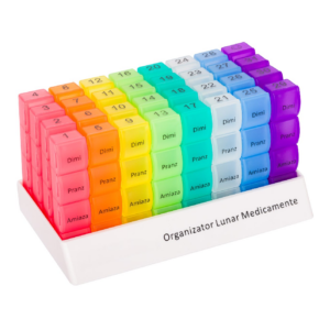 Organizator medicamente lunar colorat