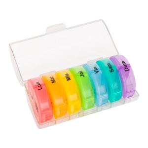 Organizator medicamente saptamanal rotund